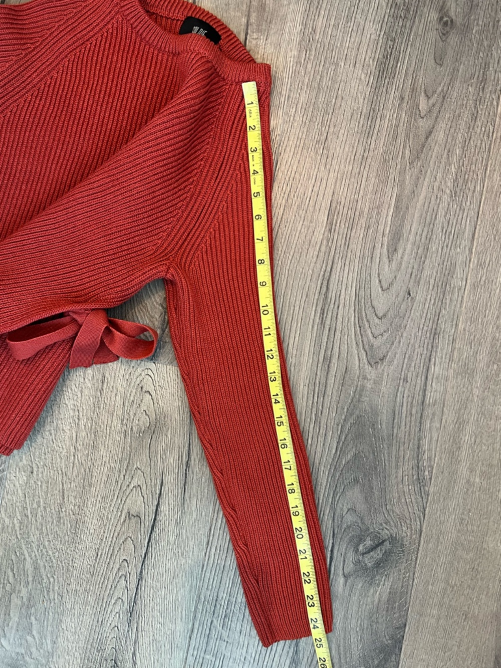 Goldie crew neck side-tie Sweater - Picture 6 of 8